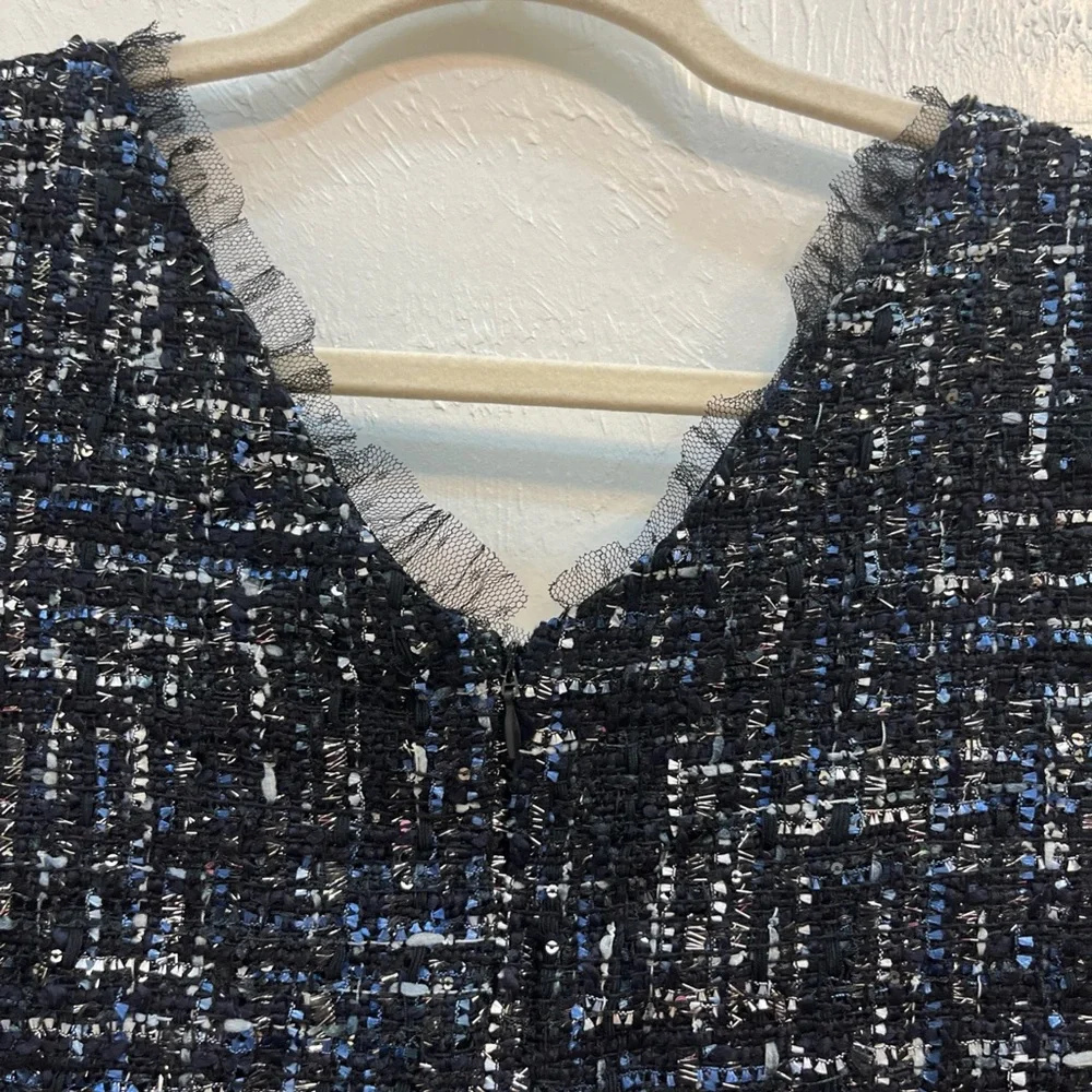 JIA Women Sheer Lace‎ Blouse Black Tiered Ruffle Sleeves Bohemian Goth Small y2k - Picture 13 of 14